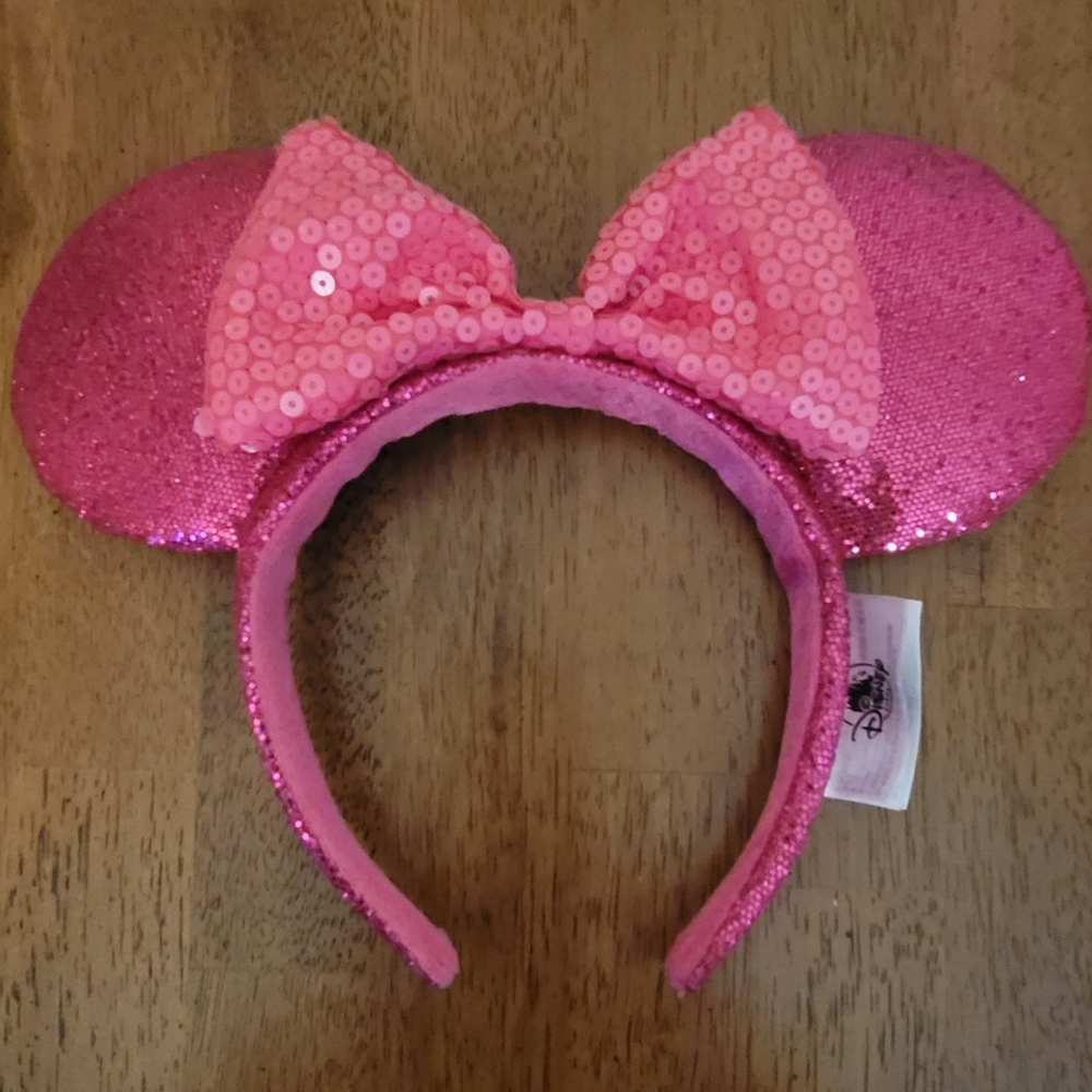 Disney Minnie Mouse Glitter and Sequin Ear Headband Imagination Pink